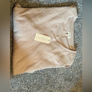 Waffle knit sweater